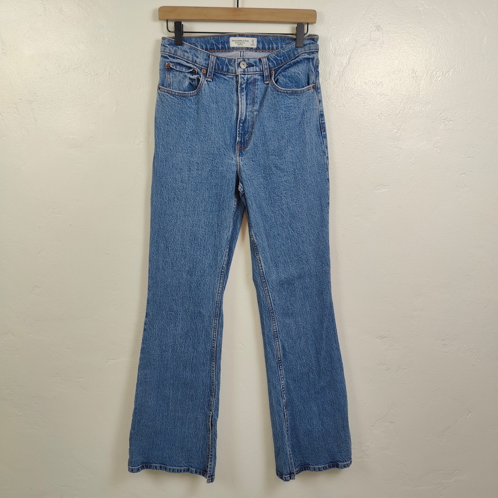 Abercrombie & Fitch The Vintage Flare Jeans Womens 4L 27 Long Blue High Rise - Picture 2 of 13